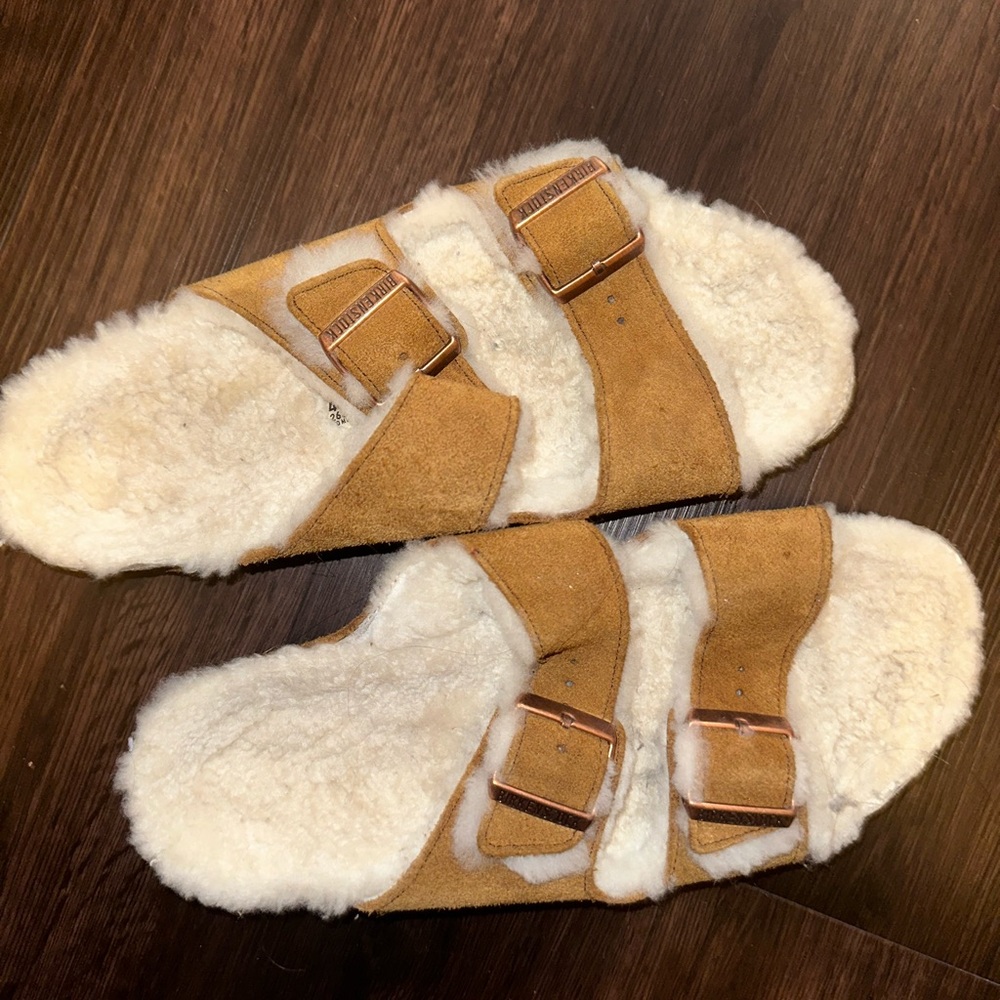 Birkenstock Arizona Shearling Suede Leather - Mink